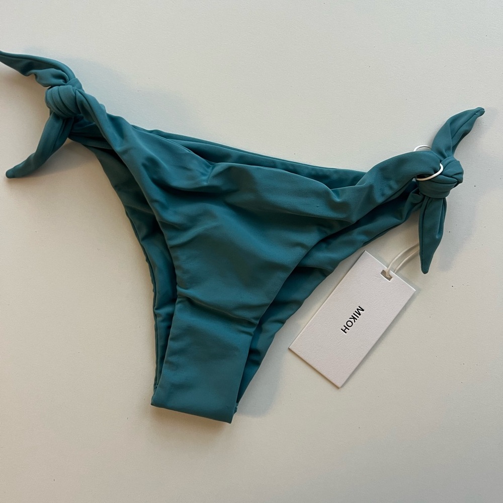 MIKOH Valencia Knot Side Tie Bottom in Mist  NWT size S